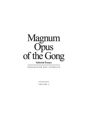 cover image of Magnum Opus of the Gong: Selected Essays Vol 1
